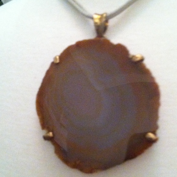 Anthropologie Natural geode necklace - Picture 2 of 4