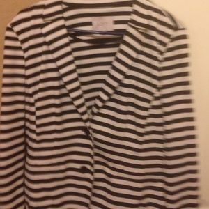 Black and white stripped blazer