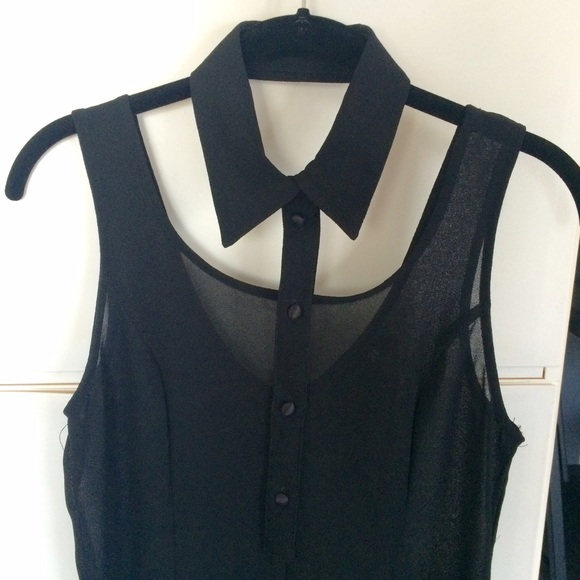 ❌SOLD❌ Forever 21 Sheer Collared Shirtdress