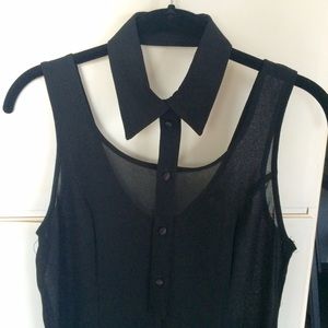 ❌SOLD❌ Forever 21 Sheer Collared Shirtdress