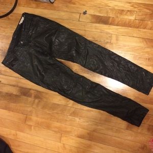 All Saints Black Leather Pants - real leather!