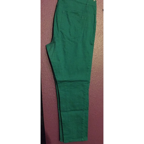 Teal skinny jeans