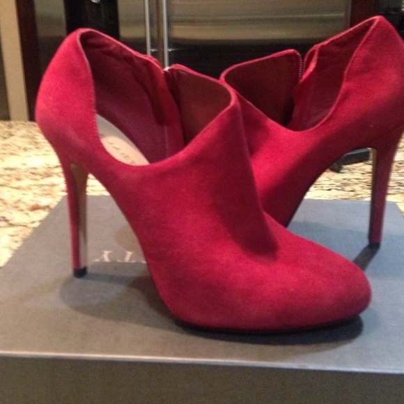 Red suede bootie- Sole Society