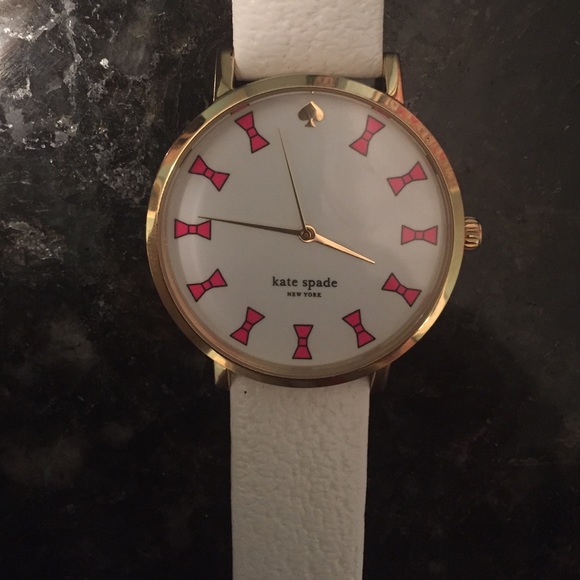 White leather Kate Spade Bow watch