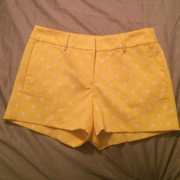Ann Taylor Yellow Polka Dot Shorts