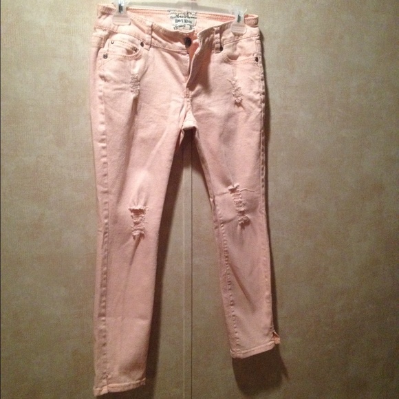 Hot Kiss Peach Capri Jeans