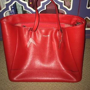 Authentic Red Coach Handbag