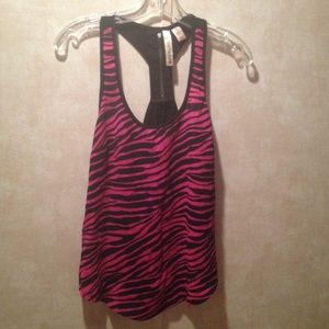Hot Pink & Black Tank Top