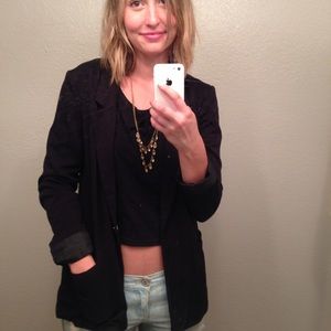 Oversized black blazer