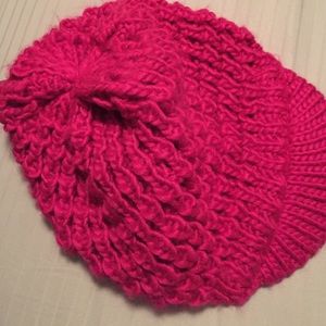 Hot Pink Crochet Winter Hat