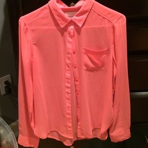 Button down sheer top