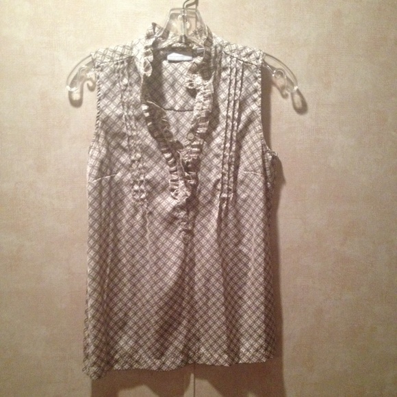Sleeveless satin blouse