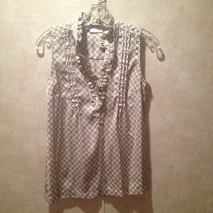 Sleeveless satin blouse