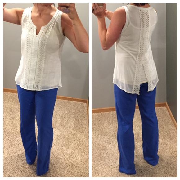 •Cobalt Blue Linen Pants• Free shipping today! - Picture 3 of 4