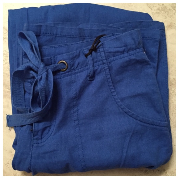 •Cobalt Blue Linen Pants• Free shipping today! - Picture 4 of 4