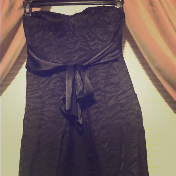 Black sweetheart zebra print mini dress