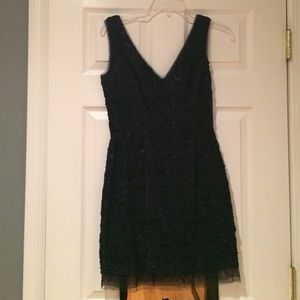 BCBG dress navy metallic