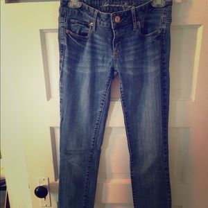 American Eagle skinny jeans.