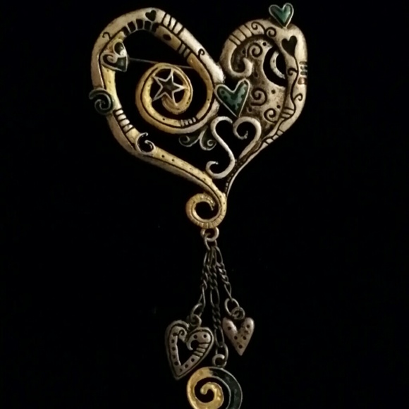 Artsy Heart Broach