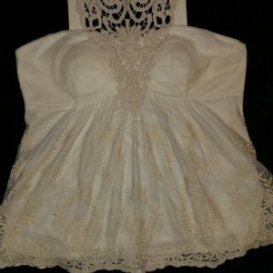 Summer Fun Cream lace shirt