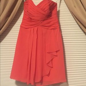 Coral bridesmaid dress