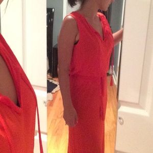 Orange maxi dress