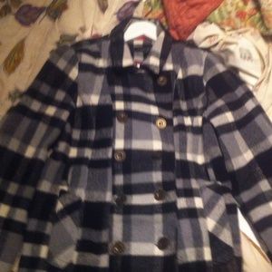 A plaid long jacket