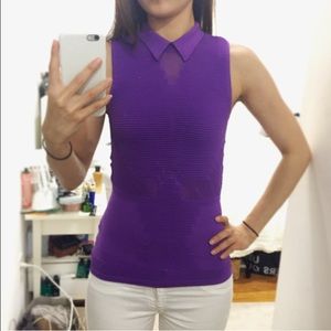Alexander Wang sleeveless purple knit top - Small