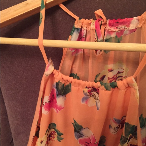 Shift floral dress in coral - Picture 2 of 4