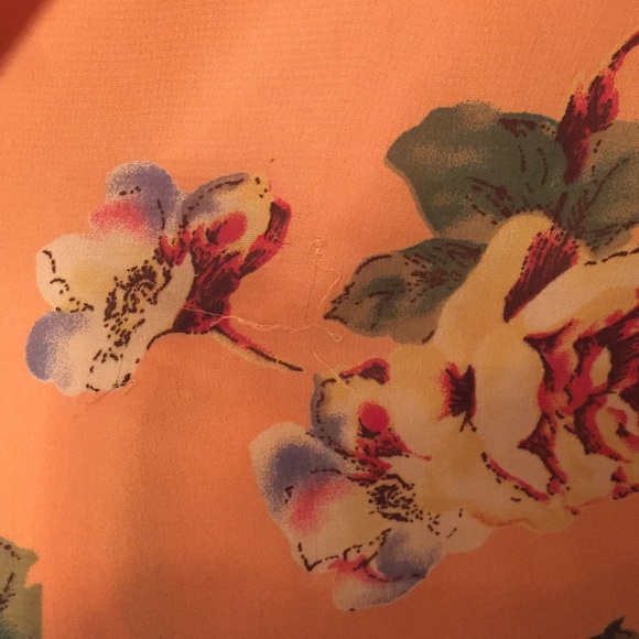 Shift floral dress in coral - Picture 3 of 4