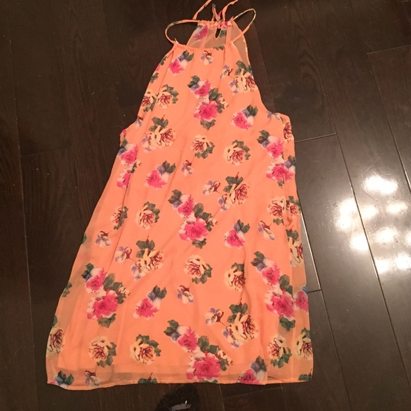 Shift floral dress in coral - Picture 4 of 4