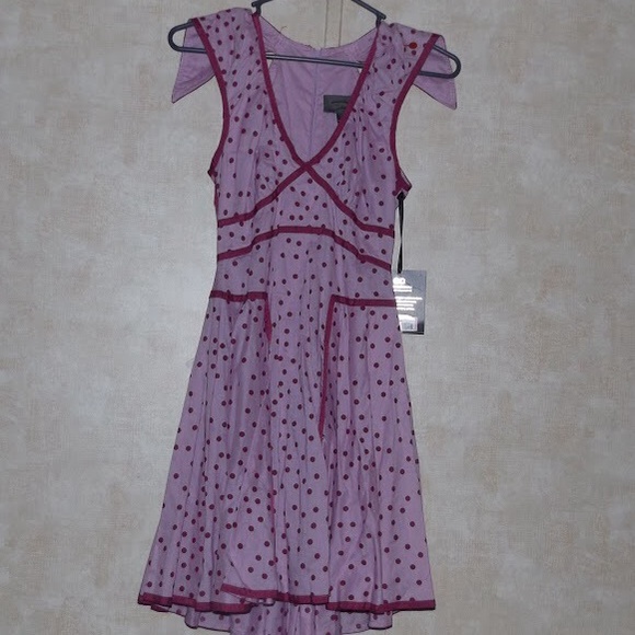 NWT Purple polka dot dress