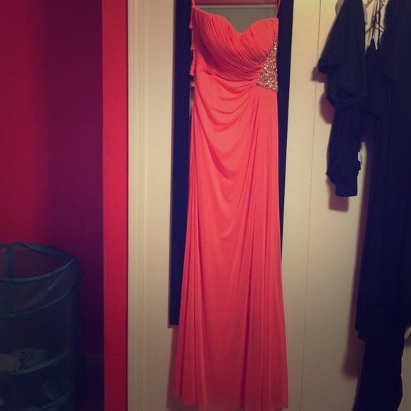 Coral colored dress