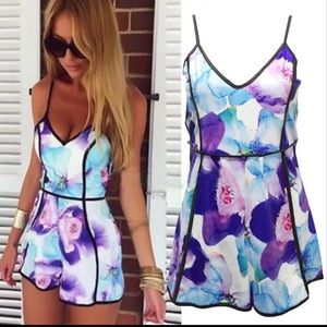 Floral romper silky