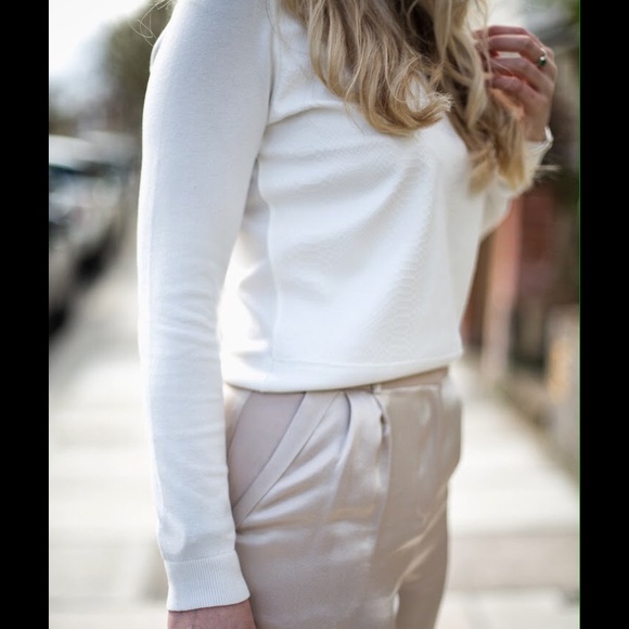TOPSHOP White Reptile Sweater Top