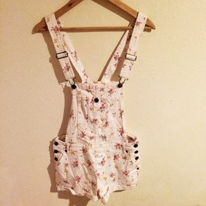 Forever 21 Floral Overalls