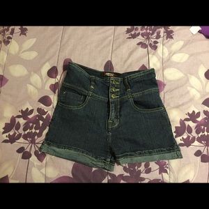 High Waist Denim Shorts