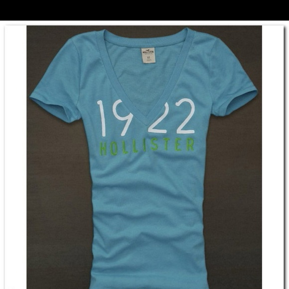 Hollister blue v neck