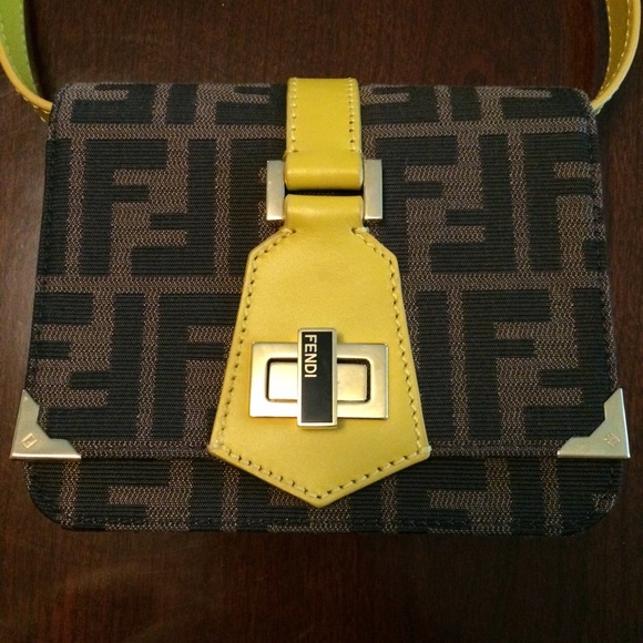 FENDI Handbags - 💖REDUCED💖Authentic Fendi Small Square Zucca Bag