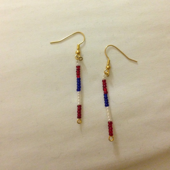 Hand made 4th of July earrings