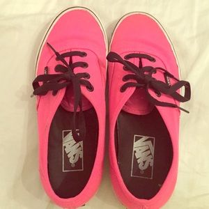 Neon Pink Authentic Vans