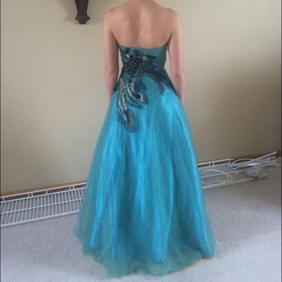 Peacock Prom Dress - Picture 2 of 4