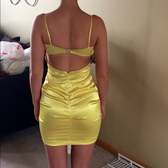 Yellow Bedazzled Dress - Picture 3 of 4