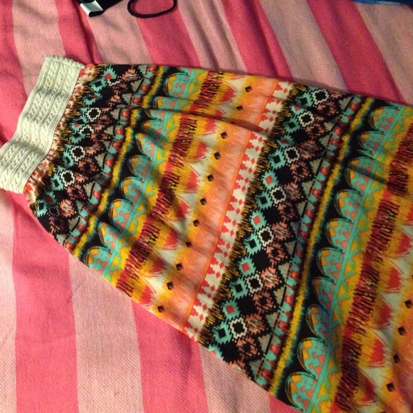 Tribal maxi skirt