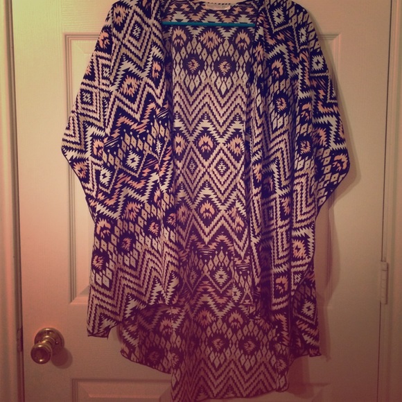 Geometric print kimono💋
