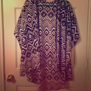 Geometric print kimono💋