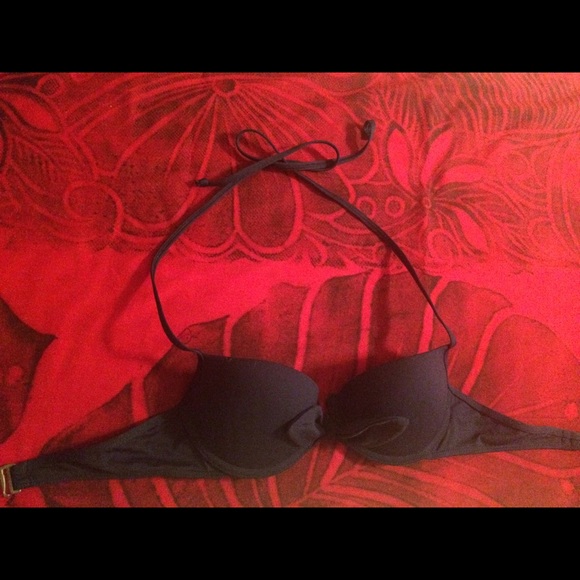 Gilly Hicks Push 'Em Up Bikini Top Navy Size Small