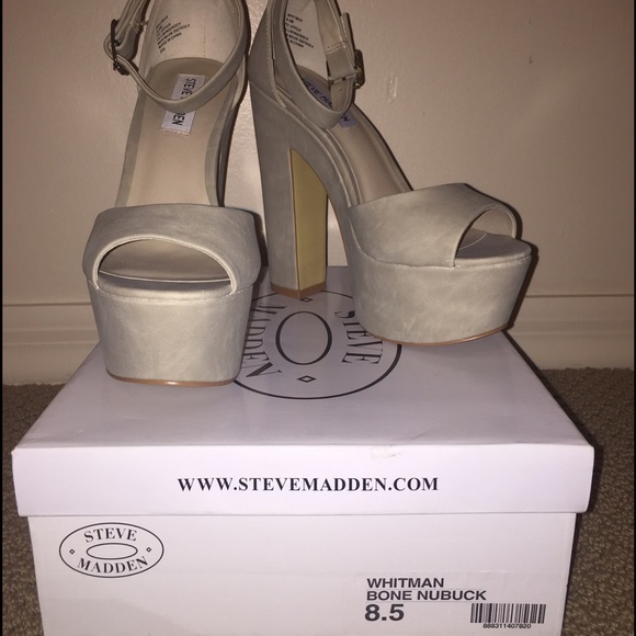 BRAND NEW Bone Steve Madden Whitman Platforms!