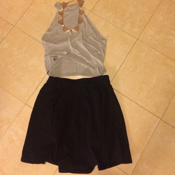 Black skater skirt