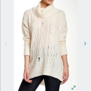 NWT Free People complex cable knit sweater